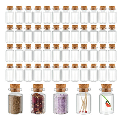 100 Pcs Mini Botellas De Vidrio Pequeñas Frascos De Vi...