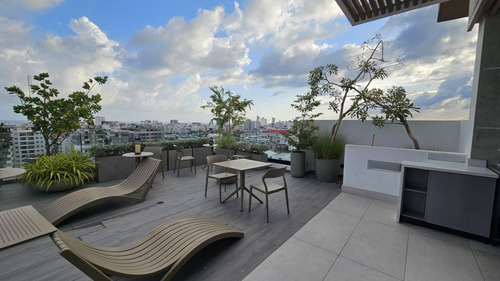 Apartamento A Estrenar En Alquiler En Evaristo Morales, Santo Domingo, Torre Moderna Con Área Social