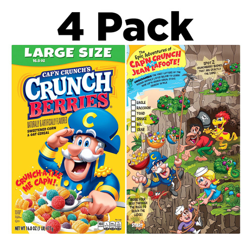 Cereales Cap N Crunch Bayas Crujientes 4 Cajas 475 G