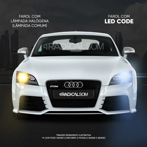 Kit Lâmpada Led H3 Code Tech One 6000k Carro Moto Caminhão