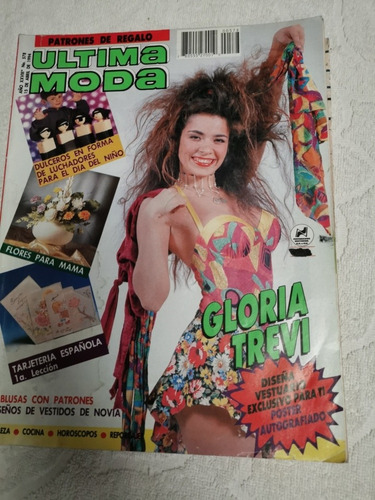 Revista Última Moda Gloria Trevi Año 1994 Con Patrones De Re