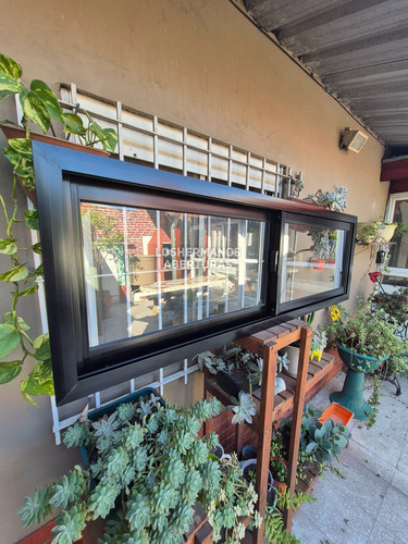 Ventana Corrediza Aluminio Negro 2.00 X 60 Cocina Negro