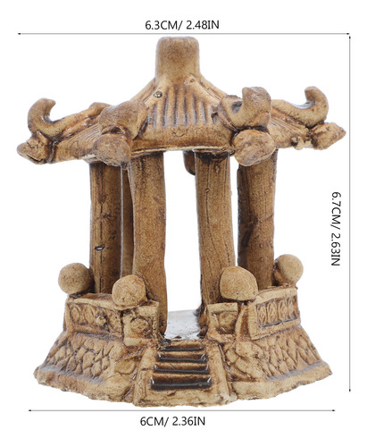 Mini Escultura De Pagoda Asiática Con Decoración De Pagoda,