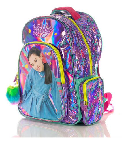 Mochila Escolar Atmpacks 5887.0 Color Morado Diseño Amigibby 16.2l