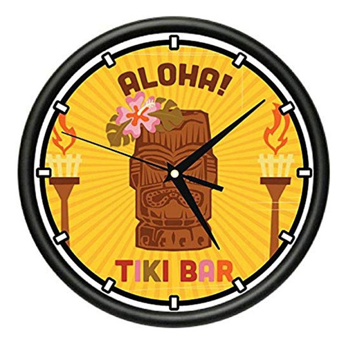 Signmission Beagle Aloha Tiki Bar Reloj De Pared Cócteles .