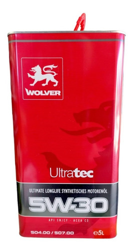 Aceite Motor Wolver 5w-30 Ultratec 5 Litros