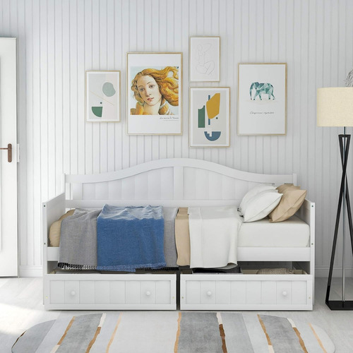 Sofá Cama De Tamaña Con Cajones De Almacenamiento, Sofá Cama