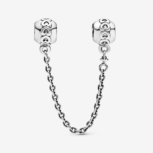 Cierre Pandora Original - Band Of Hearts Safety Chain Charm 