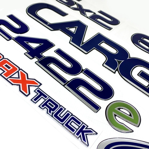 Imagem 5 de 6 de Kit Adesivo Emblema Ford Cargo 2422e Max Truck 6x2 Cummins