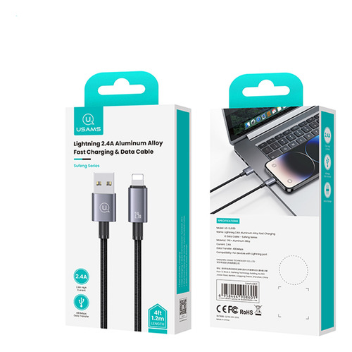 Cable Carga Rapida Para iPhone A Usb C 1,2m Usams Sj667