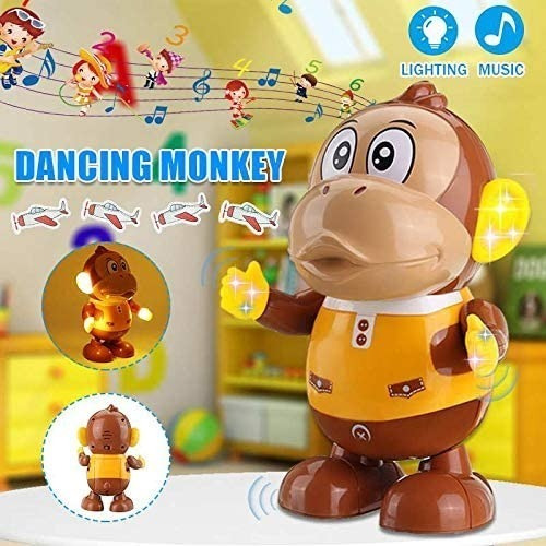 Imagen 3 de 7 de Mono Bailarín Con Luz Y Sonido Juguete Para Niños A Pilas
