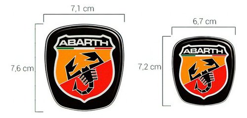 Kit de 2 insignias Fiat Bravo Abarth 2010 a 2016