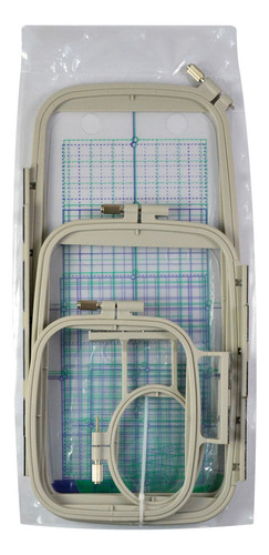 Kit De 4 Aros Para Bordadoras Brother, Series Pe, Ns, Nv Color Beige