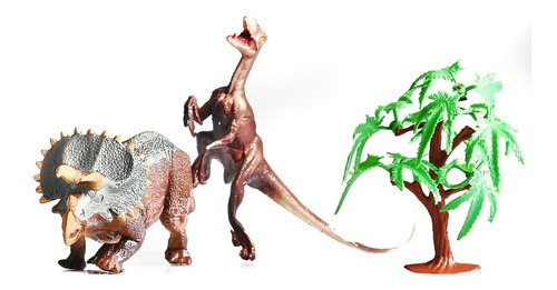 Combo De Triceratops Y Velociraptor 