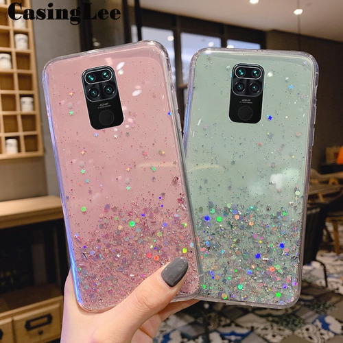 Funda For Redmi Note 9 Stars Moon Glitter Bling Cover