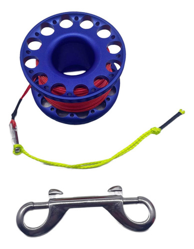 Juego De Carretes De Buceo Premium Con Accesorio Seguro Azul