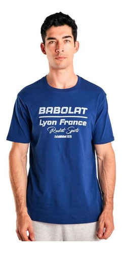 Remera De Tenis Padel Babolat Logo Hombre Adulto Tyttennis