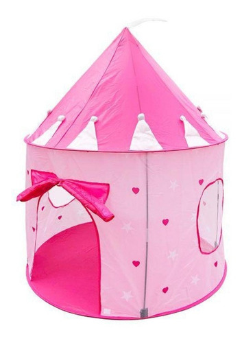 Barraca Infantil Castelo Rosa C/50 Bolas Piscina De Bolinhas