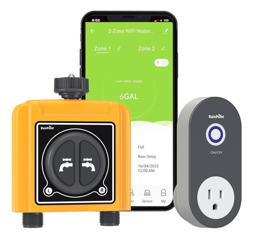 Temporizador De Agua Rainpoint Sprinkler Timer Wifi, 2 Salid
