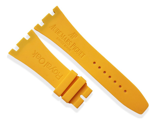 Correa De Caucho Amarillo De 27-18mm Compatible Audemars