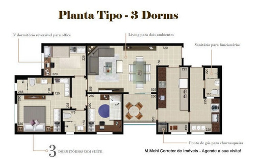 Imagem 8 de 30 de Apartamento Com 3 Dormitórios À Venda Com 168.76m² Por R$ 664.000,00 No Bairro Alto Da Glória - Curitiba / Pr - M2ag-pgef1vg