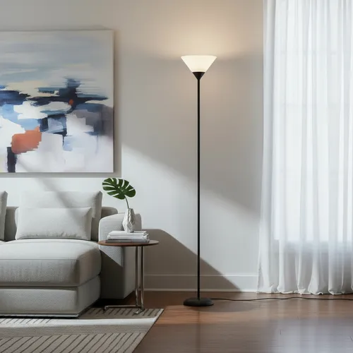 Luminária Chão Piso 1,80m Metal P/ Lâmpada E27 60w Leitura