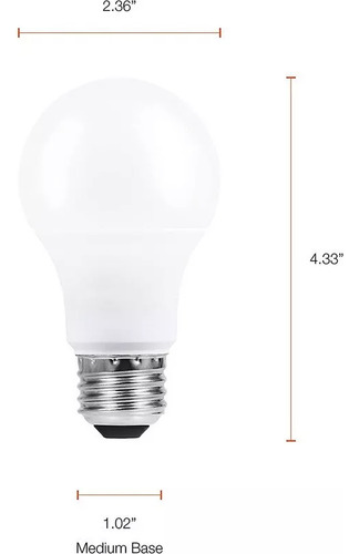 Bombilla, Equivalente A 60 W, Eficiente 9 W, Luz Diurna, Paq