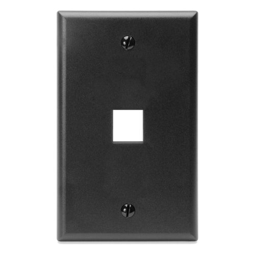 Placa De Pared Quickport De 1 Gang 410801ep, Negra