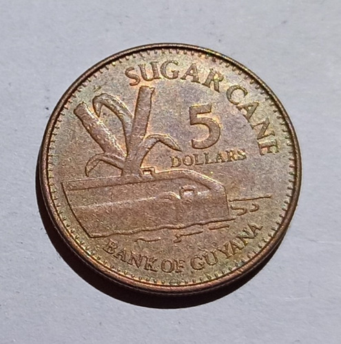 Moneda Guyana 5 Dollars