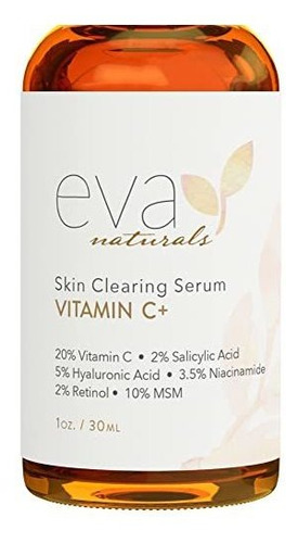 Eva Naturals Vitamin C Serum Plus 2% Retinol, 3.5% Niacinam