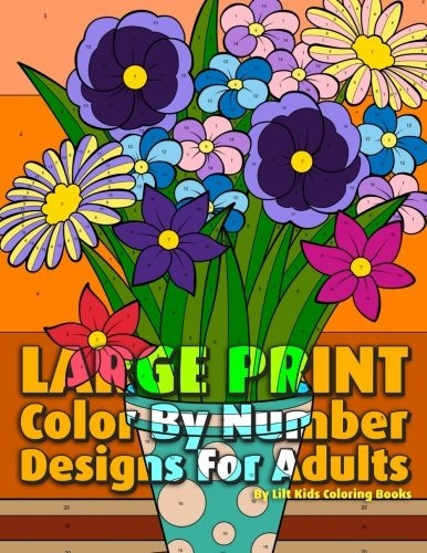 Large Print Color By Number Designs For Adults (premium Adul