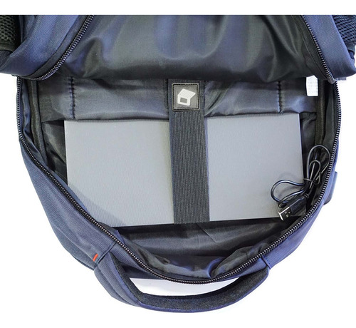 Imagen 7 de 10 de Mochila Notebook Usb Reforzada Compartimientos Full