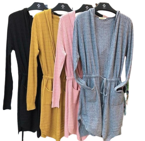 Cardigan Feminino Kimono Comprido Manga Longa 