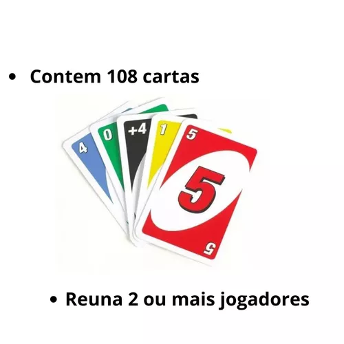 Jogo De Cartas Uno Versão Verão 108 Cartas Familia e Amigos Original