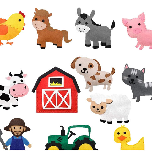 Zoo Fieltro Animales Selva Animales Estilo D Estilo D