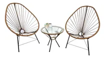 Comprar Combo Acapulco Yute - 2 Sillas Acapulco + Mesa Con Vidrio
