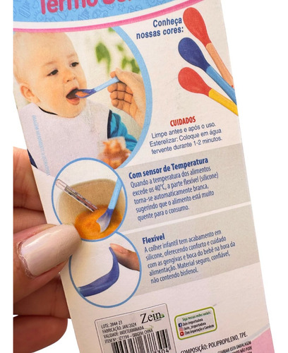 Colher Infantil Termo Sensível Proteção Silicone Para Bebe