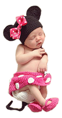 Pinbo Bebe Nina Fotografia Prop Lindo Sombrero Punto Crochet