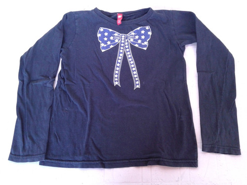 Remera Manga Larga Talle 12 Con Moño