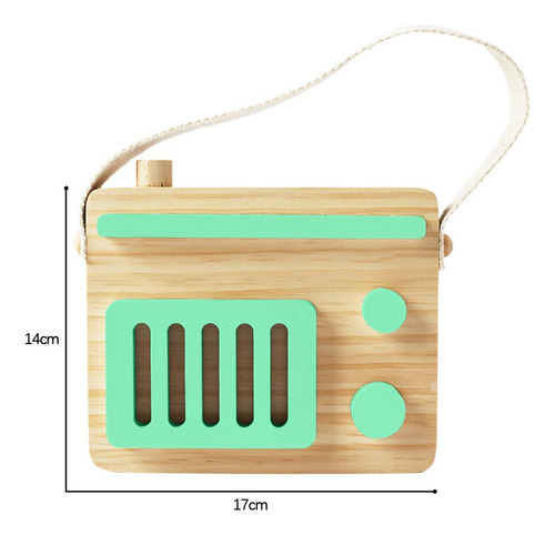 Bebé Juguete Madera Mini Radio Juguete Aprendizaje