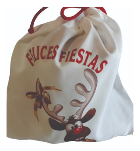 Bolsa De Tela Navidad -  Navideñas 35cmx45cm ----10 Bosas---