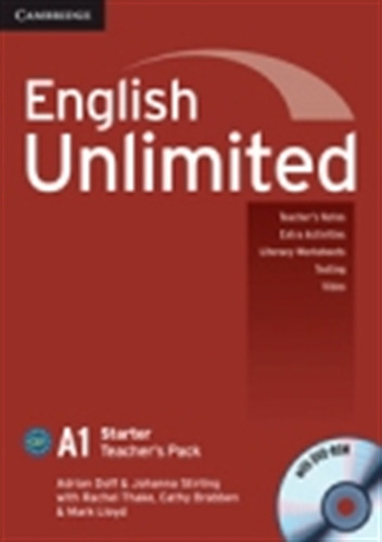 English Unlimited Starter A1 - Teacher's Pack (teacher's Book With Dvd-rom), De Doff, Adrian. Editorial Cambridge University Press, Tapa Blanda En Inglés Internacional, 2010