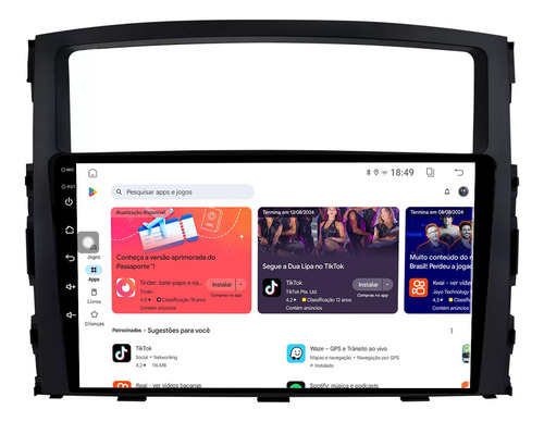 Multimidia Pajero Full 9p Qled Android Carplay 2gb 32gb
