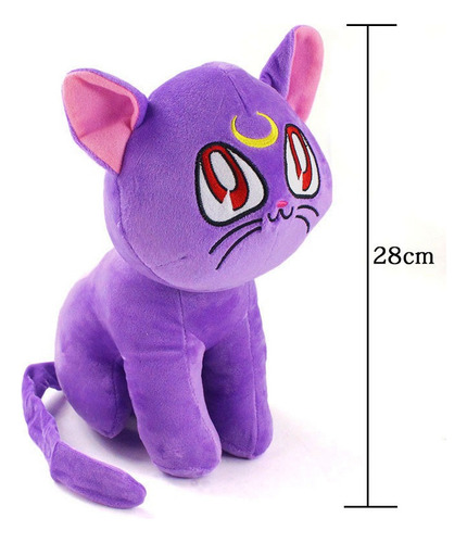 3pcs Sailor Moon Luna Cat Peluche Muñeca Cumpleaño Regalo