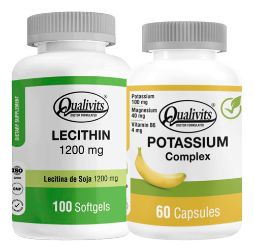 Potasio Magnesio Complex + Lecitina De Soja X 100 Qualivits 