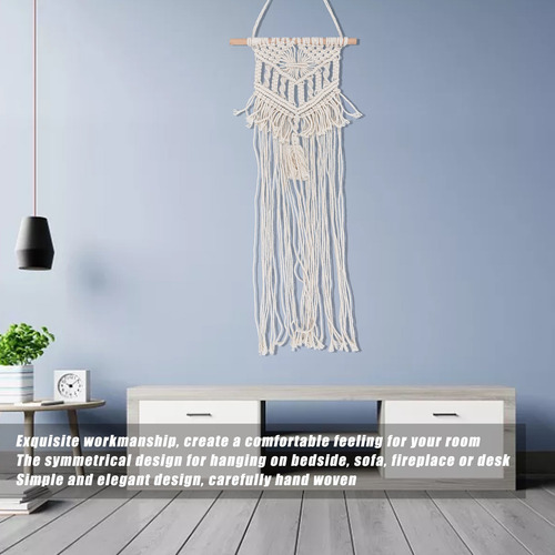 Tapiz De Macramé Para Colgar En La Pared, Tejido A Mano Para