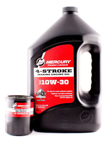 Kit Cambio De Aceite Mercury 4t 25 30 40 50 60 Hp 10w30