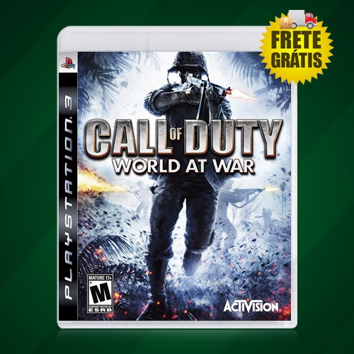 Call Of Duty World At War Platinum Ps3 Usado Frete Gratis