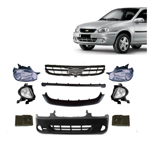 Paragolpe Chevrolet Corsa Completo 2008/2009/2010/2011/12/ 