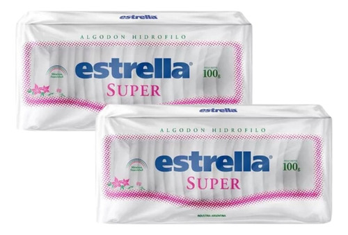 Algodon Estrella Máxima Suavidad 100g Pack X2